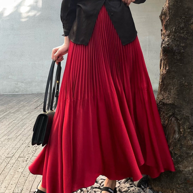 YSL 26S PLEATED MIDI SKIRT 268