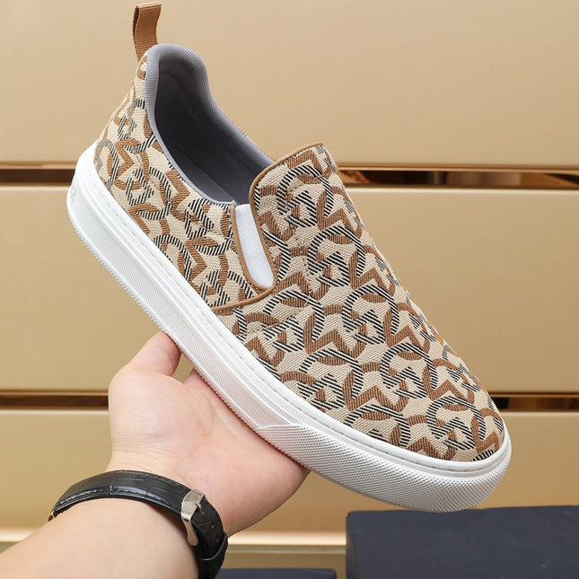 CD SOLAR SLIP-ON BEIGE MIX BROWN FABRIC