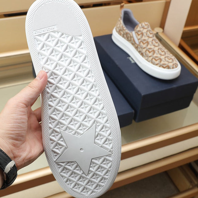 CD SOLAR SLIP-ON BEIGE MIX BROWN FABRIC