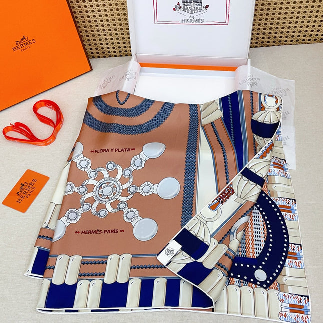 HERMES SCARF 90 IN SILK 147353