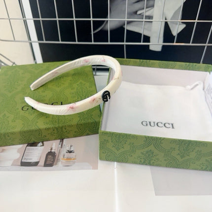 HEADBAND IN WHITE FLOWER PRINT SILK 418913