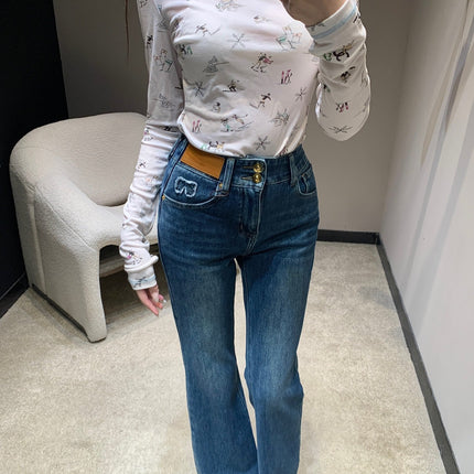 LP 26S JEANS WITH TWO BOW DETAILS 621