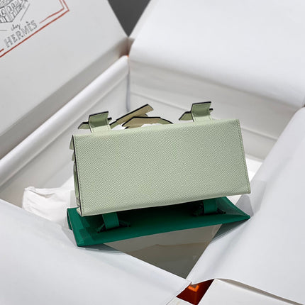 KELLY DOLL 18 IN LIGHT GREEN CALFSKIN