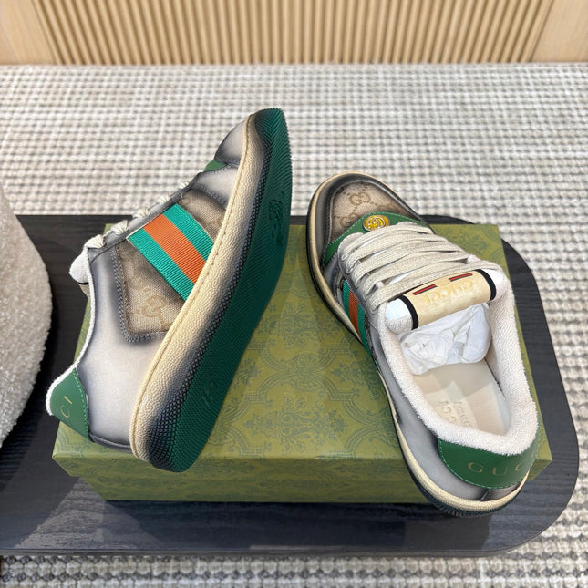 GUCCI 26S SNEAKERS IN GREY GRADIENT CANVAS