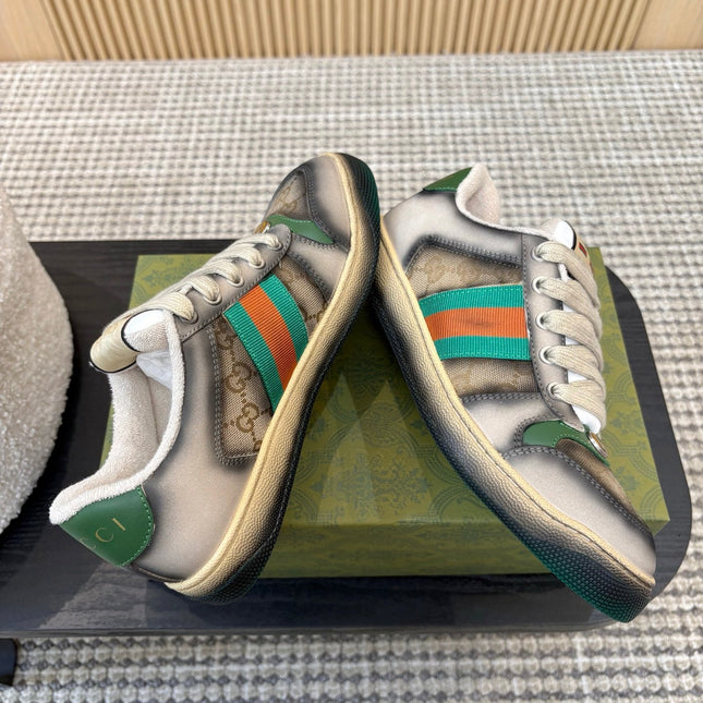 GUCCI 26S SNEAKERS IN GREY GRADIENT CANVAS