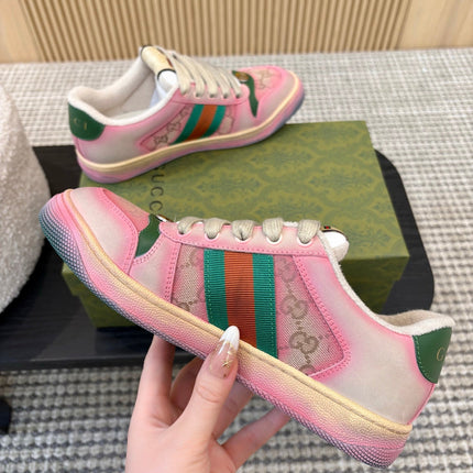 GUCCI 26S SNEAKERS IN PINK GRADIENT CANVAS