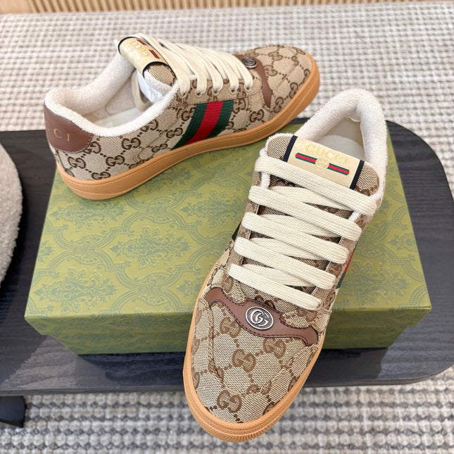 GUCCI 26S SNEAKERS IN BROWN GG CANVAS