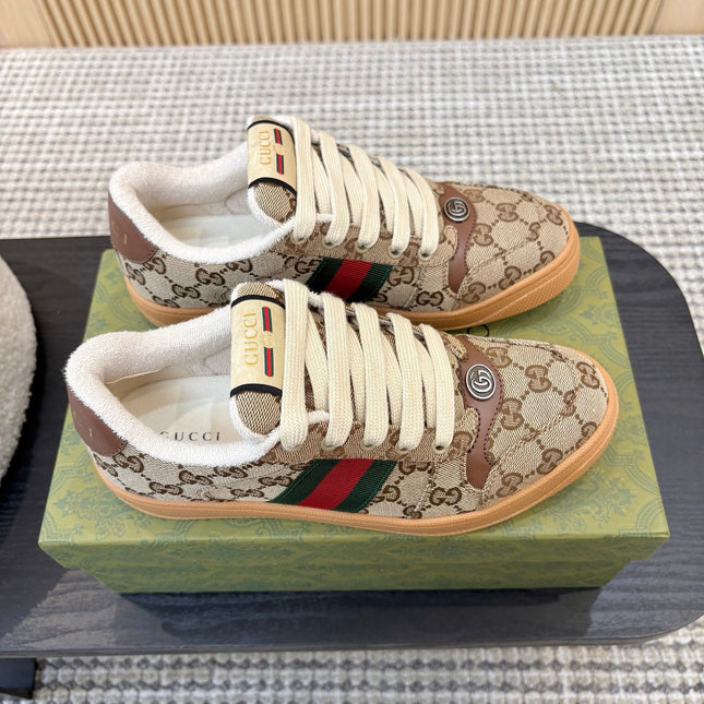 GUCCI 26S SNEAKERS IN BROWN GG CANVAS