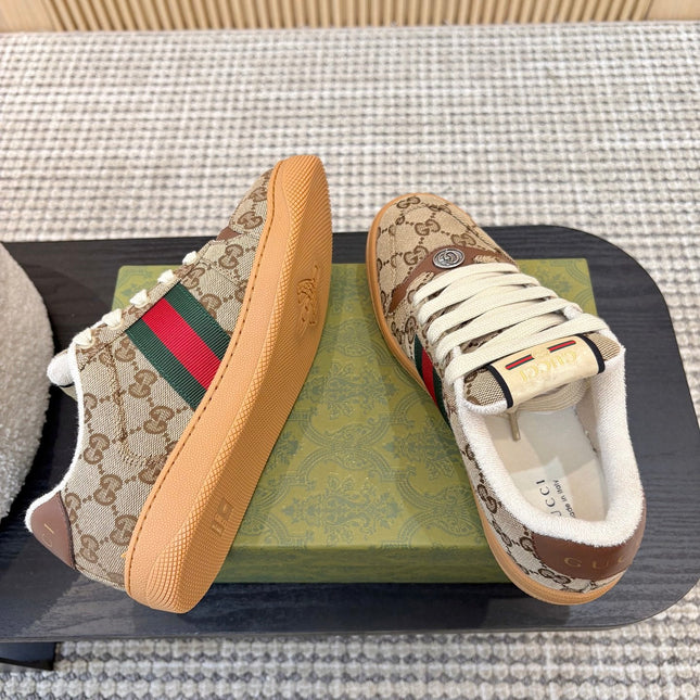 GUCCI 26S SNEAKERS IN BROWN GG CANVAS