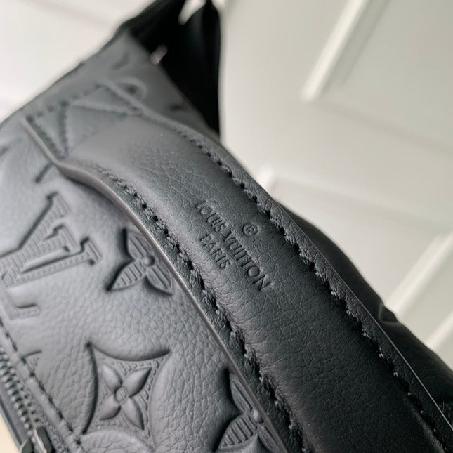 RUSH BUMBAG 30 IN BLACK MONOGRAM SHADOW CALFSKIN