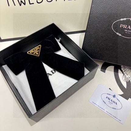BOW HAIR CLIP IN BLACK VELVET 406114