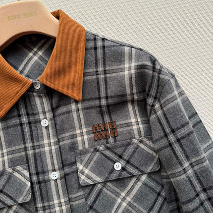MIUMIU PLAID SHIRT STYLE 730