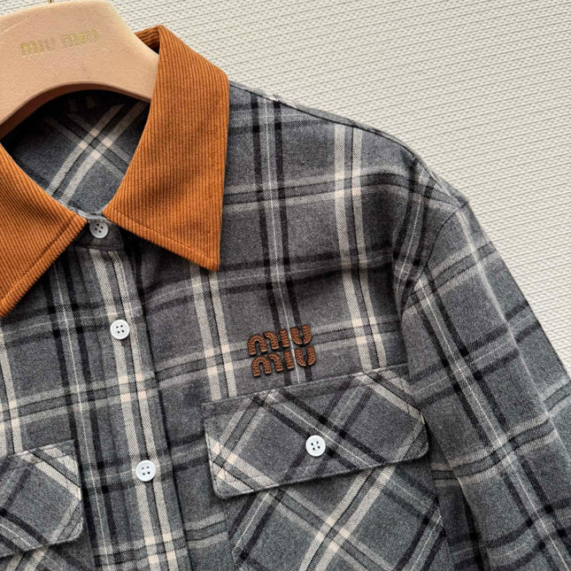 MIUMIU PLAID SHIRT STYLE 730