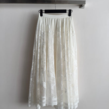 DIOR 26S LACE MESH SKIRT 1096