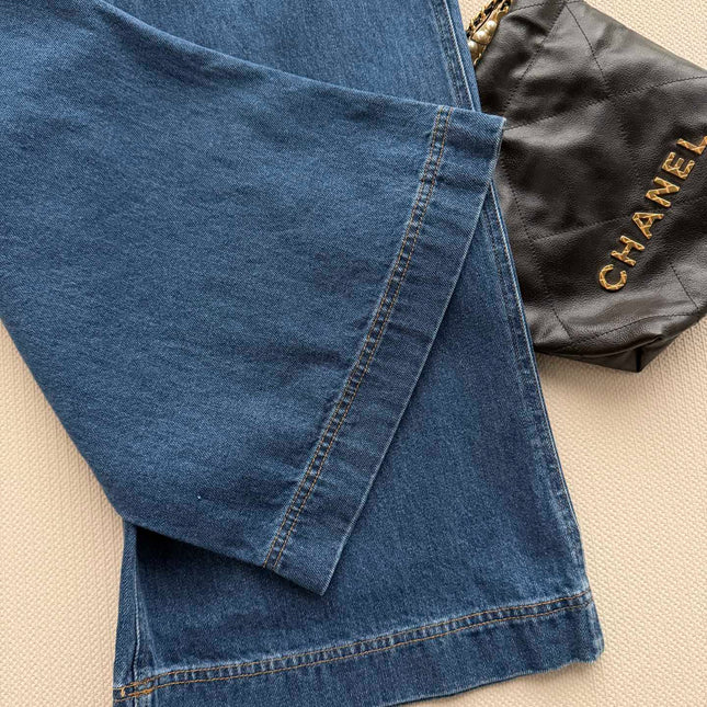 ZIMMERMANN 26S HIGH-WAIST WIDE-LEG JEANS STYLE 70