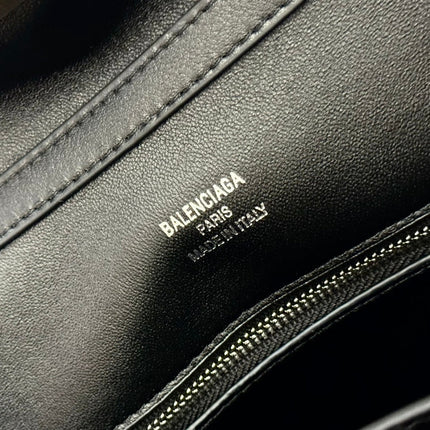 RODEO SMALL BAG 29 IN BLACK SMOOTH CALFSKIN SILVER HARDWARE
