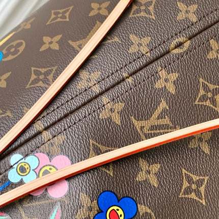 NEVERFULL TOTE BAG 31 IN MULTICOLOR FLORAL CANVAS