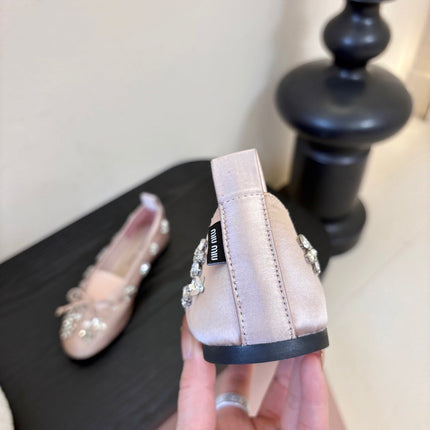 MIUMIU 25S MARY JANE SHOES IN PINK SATIN