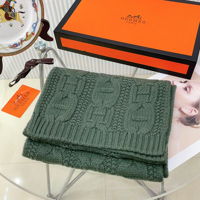 FAUBOURG MUFFLER 170 CM IN HUNTER GREEN CASHMERE