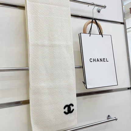 SCARF 190 CM IN WHITE CASHMERE 393183