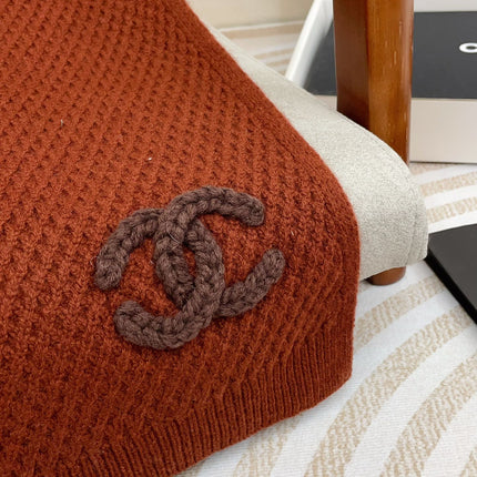 SCARF 190 CM IN RED BROWN CASHMERE 393186