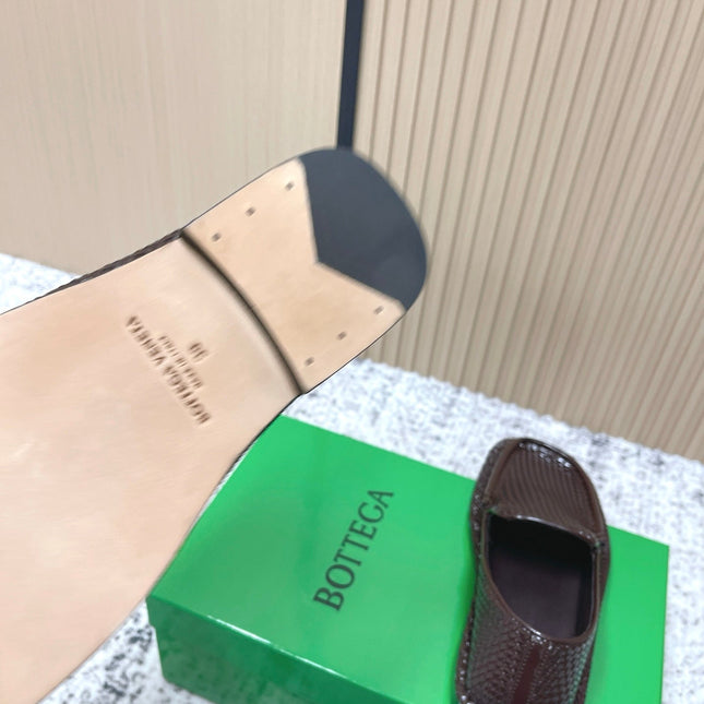 BOTTEGA VENETA 26S LOAFERS IN DARK BROWN INTRECCIATO CALFSKIN