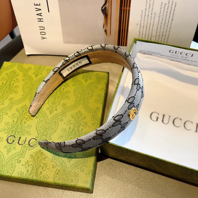 HEADBAND IN LIGHT GRAY MONOGRAM CANVAS 406053