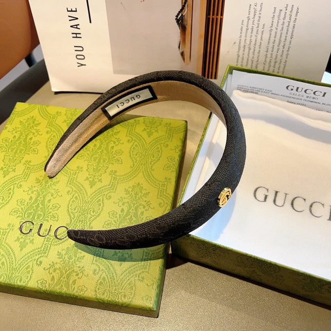 HEADBAND IN BLACK MONOGRAM CANVAS 406055