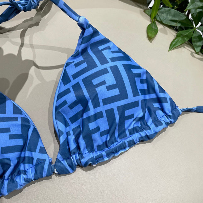 FENDI BIKINI 25S TWO PIECE IN BLUE 742662
