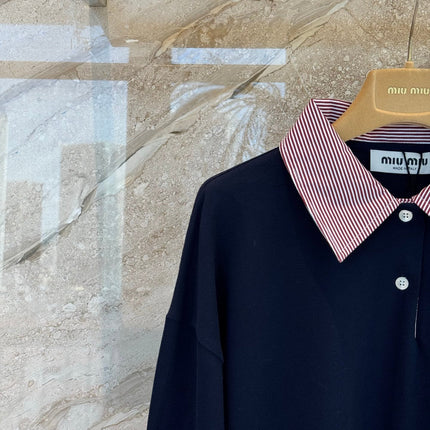 MIUMIU 26S LONG SLEEVE POLO SHIRT 876