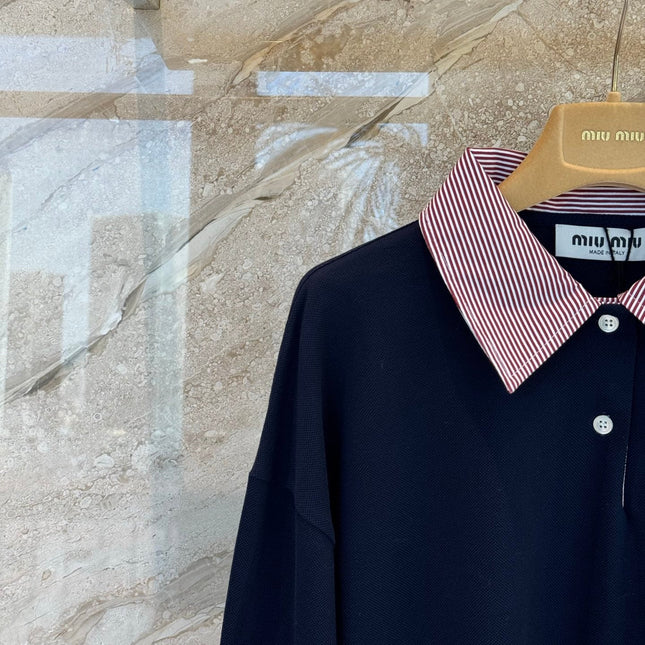MIUMIU 26S LONG SLEEVE POLO SHIRT 876