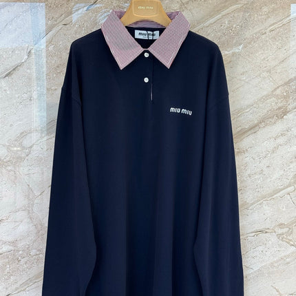 MIUMIU 26S LONG SLEEVE POLO SHIRT 876