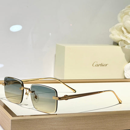 C DE RIMLESS SQUARE FRAME SUNGLASSES CT0610S IN METAL