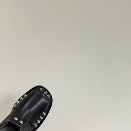DIXON BUCKLE BOOT IN BLACK CALFSKIN