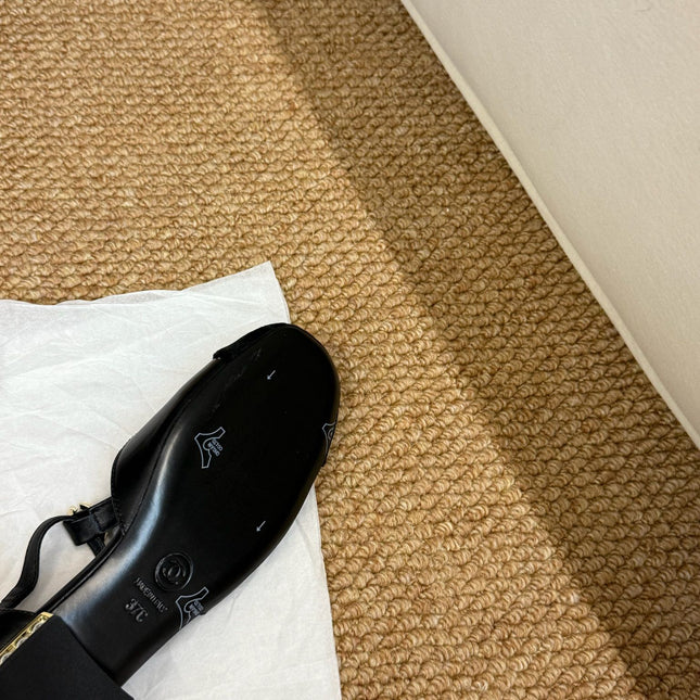 CHANEL 26S SLINGBACK SHOES IN BLACK CALFSKIN AND SUEDE GOLD HARDWARE