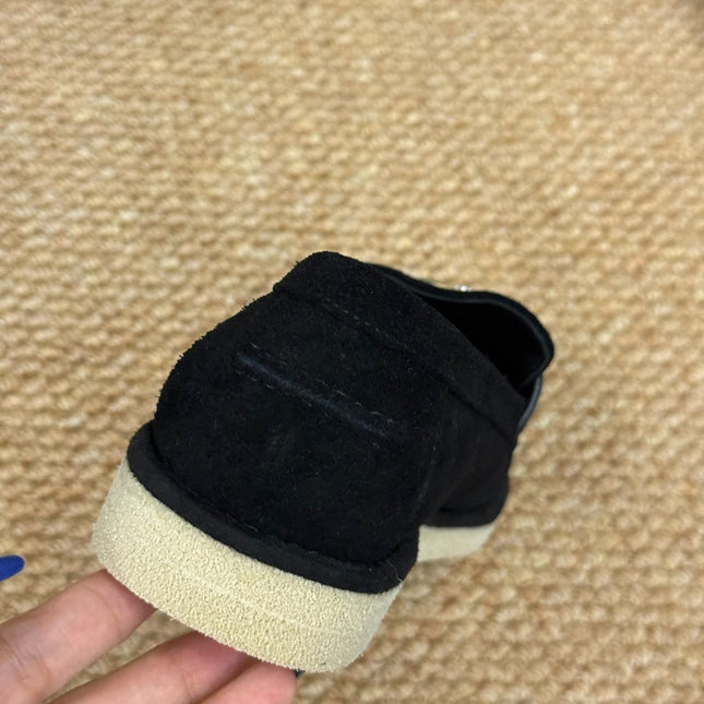 CHANEL 26S LOAFER IN BLACK SUEDE CC LOGO