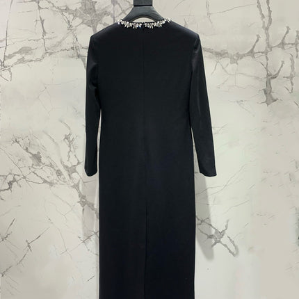 YSL 25S DIAMOND-EMBELLISHED LONG DRESS STYLE 186