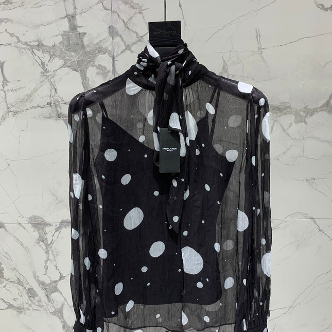 YSL 25S POLKA DOT SHIRT STYLE 212