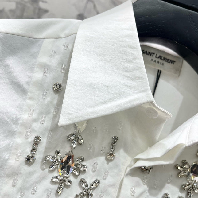 YSL 25S EMBELLISHED SHIRT STYLE 158