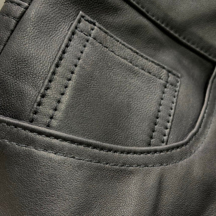 YSL 25S LEATHER MINI SKIRT STYLE 225