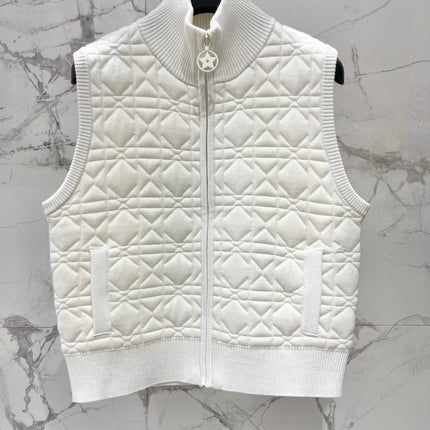 DIOR 26S DIAMOND-PATTERN KNIT VEST 947