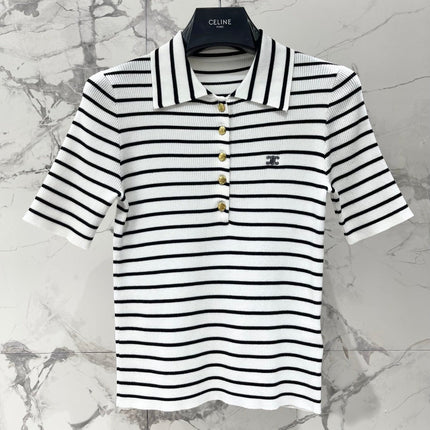 CELINE 26S SHORT SLEEVE KNIT SHIRT 303