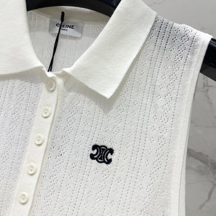 CELINE 26S KNIT POLO TANK TOP 298