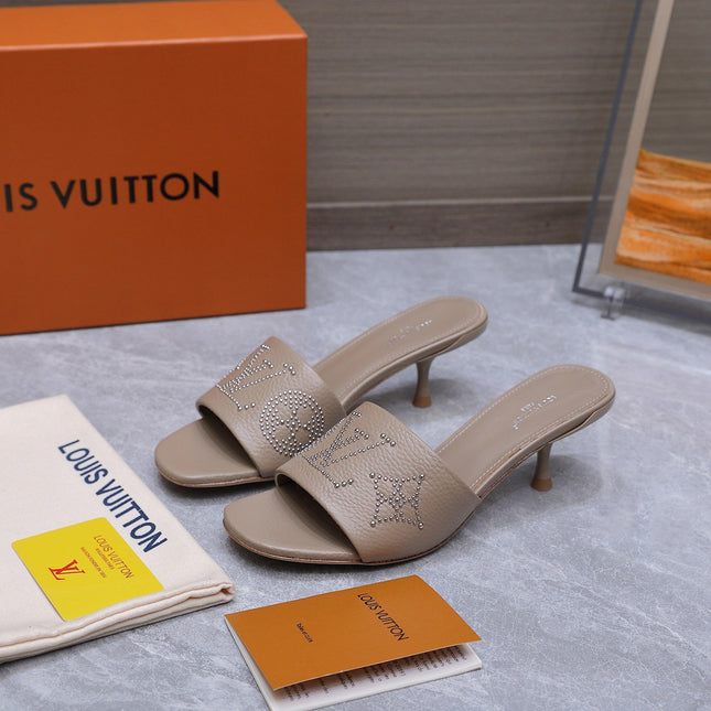 LV 26S 6AM MULE 55MM IN NUDE BROWN CALFSKIN