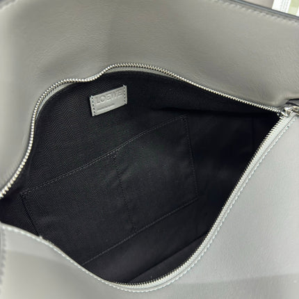 LOE PUZZLE LARGE 36 BAG IN GRAY CALFSKIN