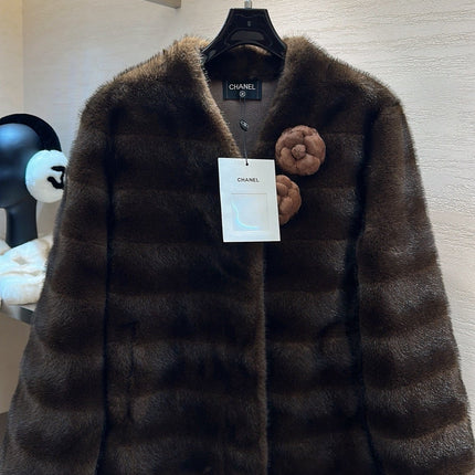 CHANEL 25S MINK FUR COAT 496