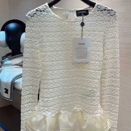 CHANEL 26S SHEER ORGANZA BLOUSE 661