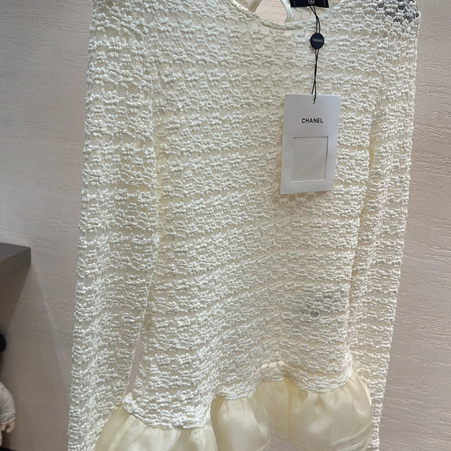 CHANEL 26S SHEER ORGANZA BLOUSE 661