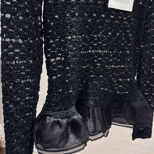 CHANEL 26S SHEER ORGANZA BLOUSE 660