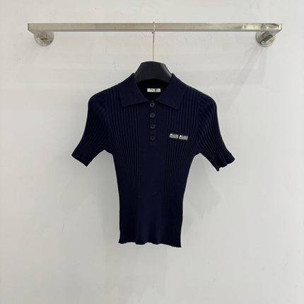 MIUMIU SHORT-SLEEVE POLO T-SHIRT STYLE 783
